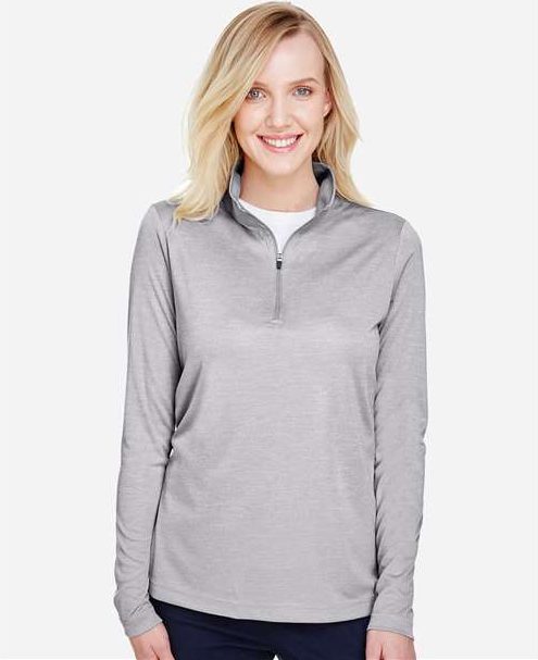 Athletic Heather Women&#39;s Zone Sonic Heather Performance Quarter-Zip Pullover - TT31HW