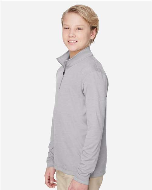 Athletic Heather Youth Zone Sonic Heather Performance Quarter-Zip Pullolver - TT31HY