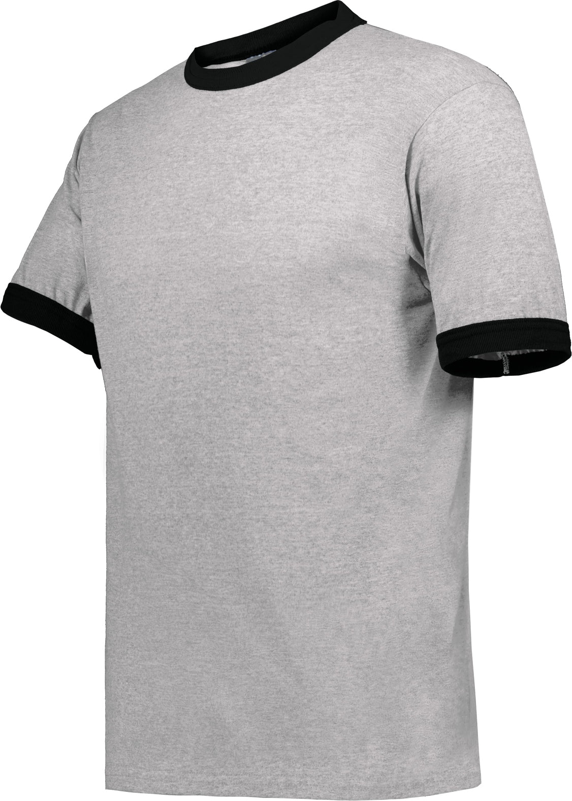 ATHLETIC HEATHER/BLACK ADULT RINGER T-SHIRT