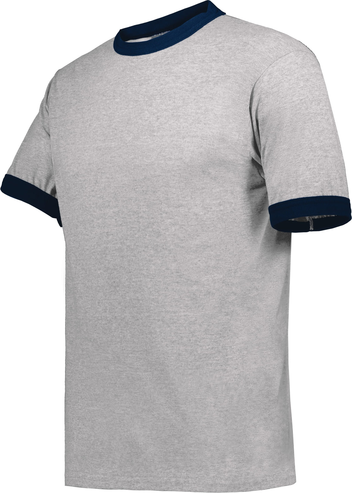 ATHLETIC HEATHER/NAVY ADULT RINGER T-SHIRT