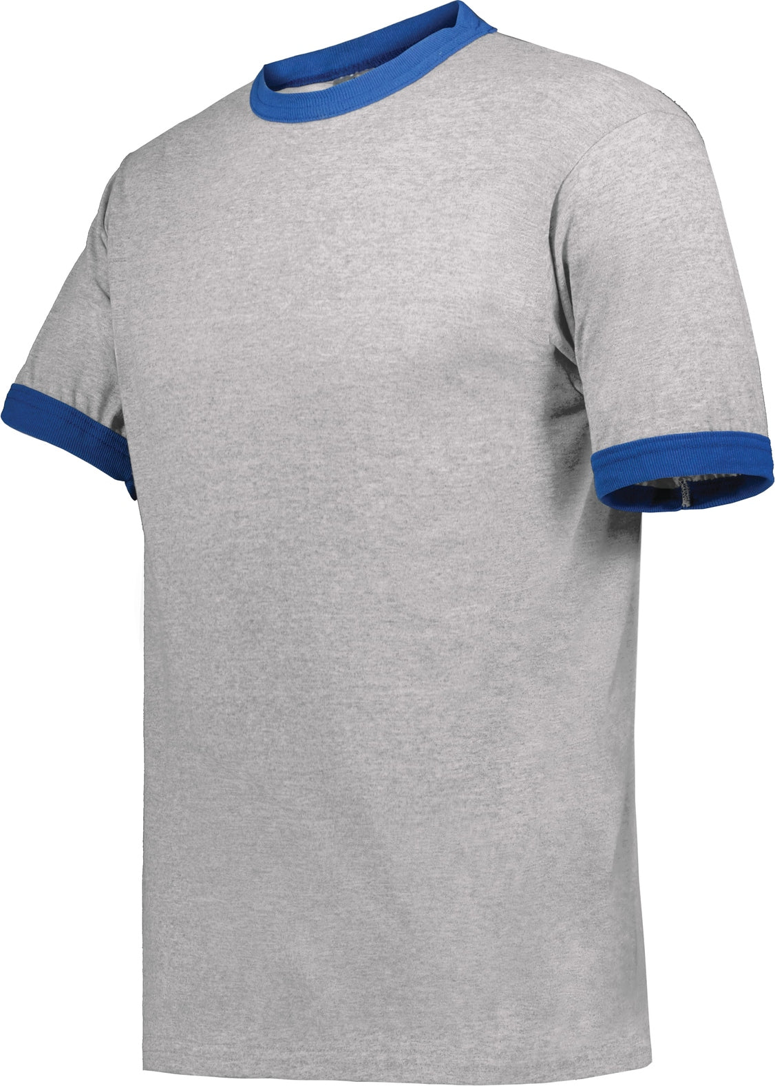 ATHLETIC HEATHER/ROYAL ADULT RINGER T-SHIRT