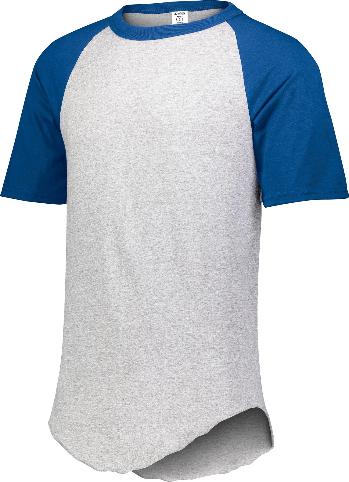 ATHLETIC HEATHER/ROYAL SHORT SLEEVE BASEBALL JERSEY