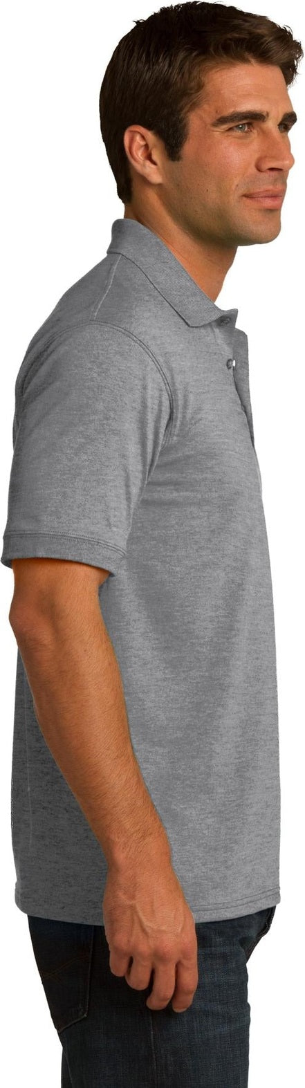 Athletic Hthr Port & Co Core Blend Jersey Knit Polo. KP55