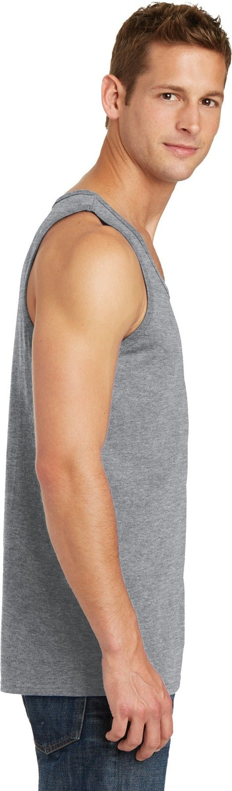 Athletic Hthr Port & Co Core Cotton Tank Top. PC54TT