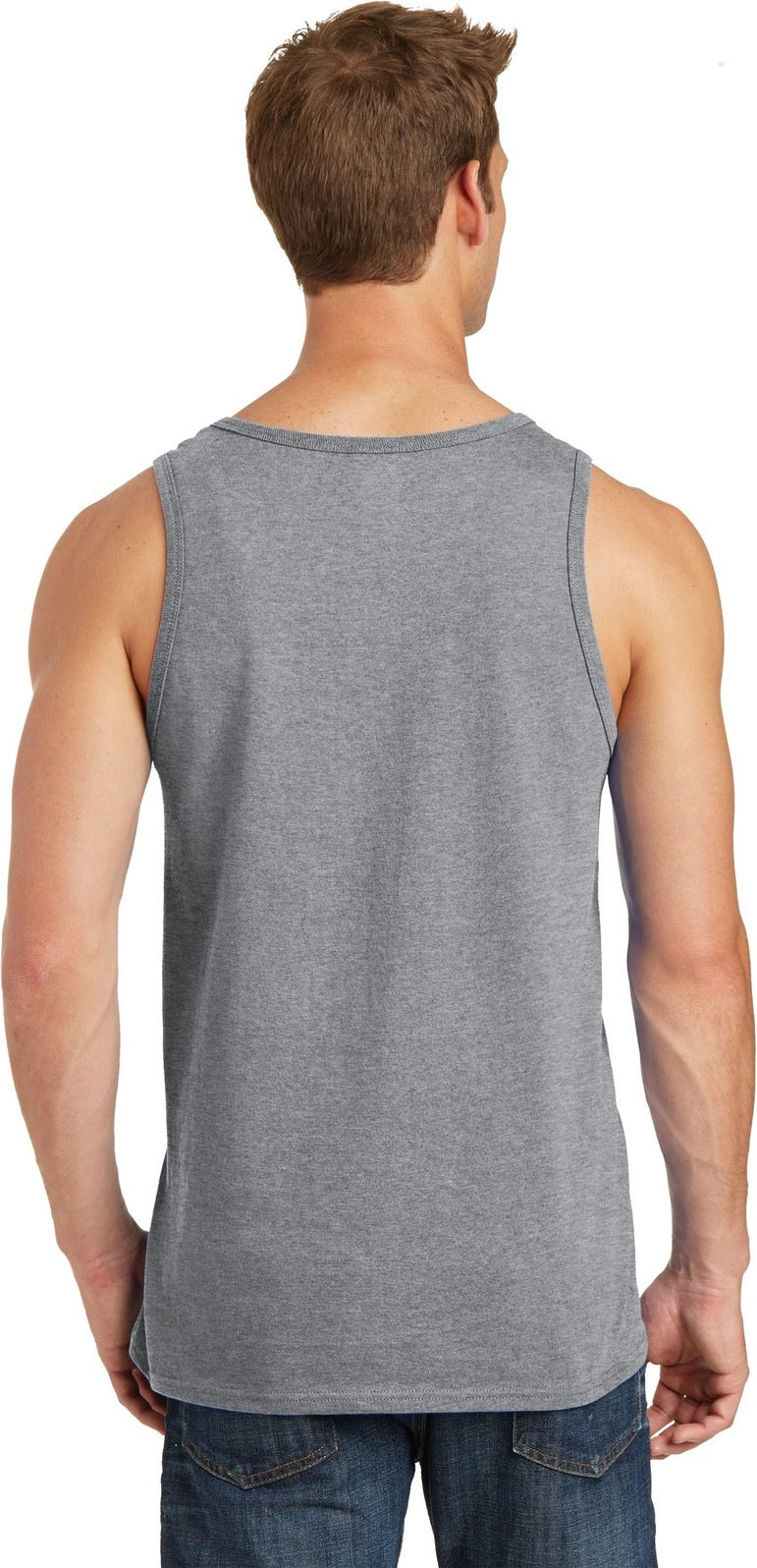 Athletic Hthr Port & Co Core Cotton Tank Top. PC54TT