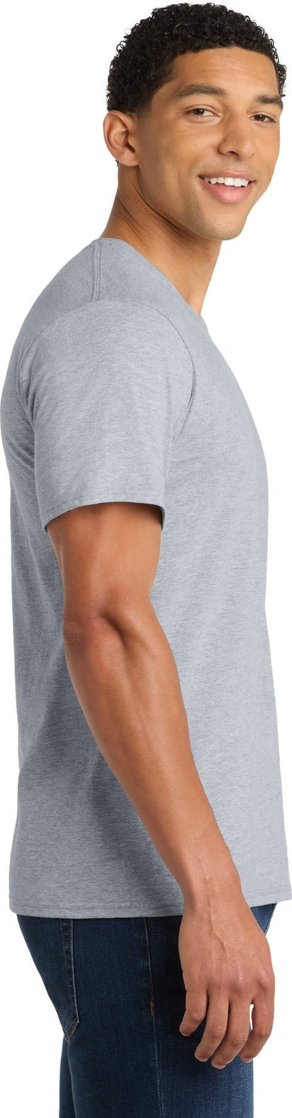 Athletic Hthr Port & Co Fan Favorite Tee. PC450