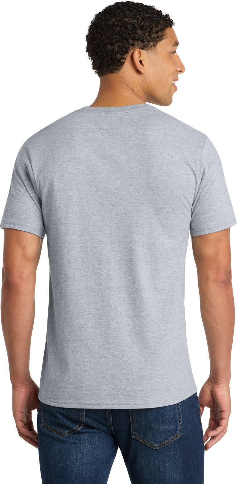 Athletic Hthr Port & Co Fan Favorite Tee. PC450