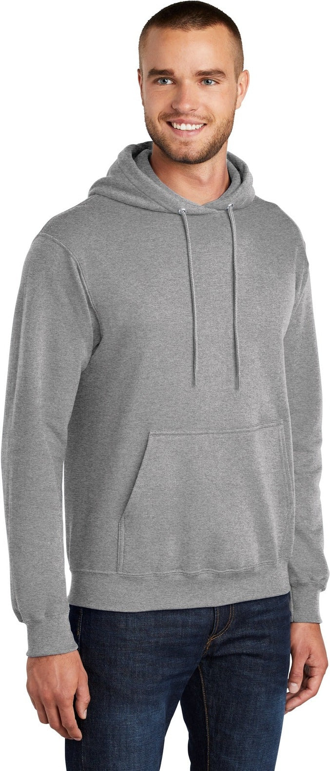 Athletic Hthr Port & Co Tall Core Fleece Pullover Hooded Sweatshirt PC78HT
