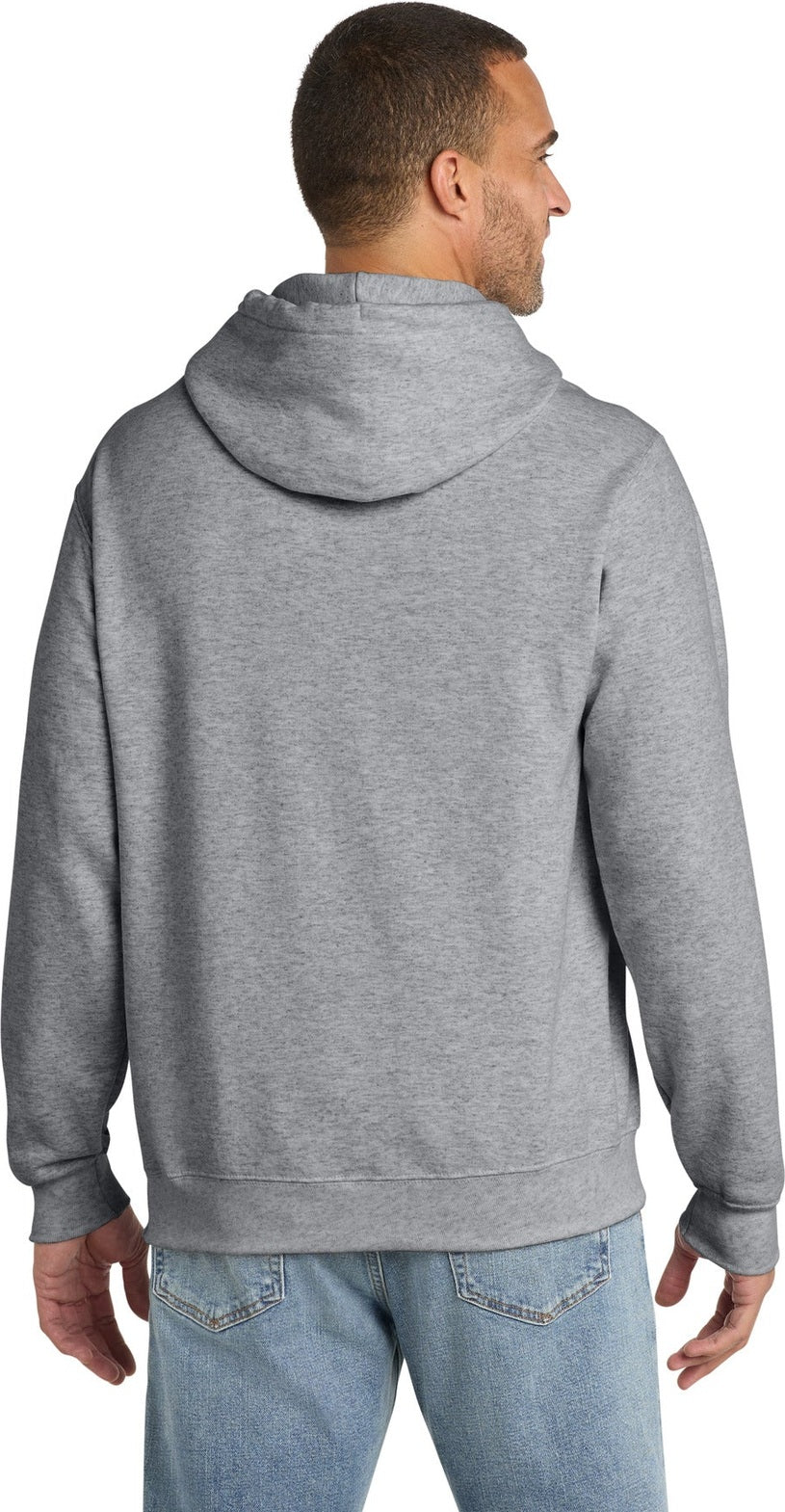 Athletic Hthr Port & Co Tall Essential Fleece Pullover Hooded Sweatshirt. PC90HT