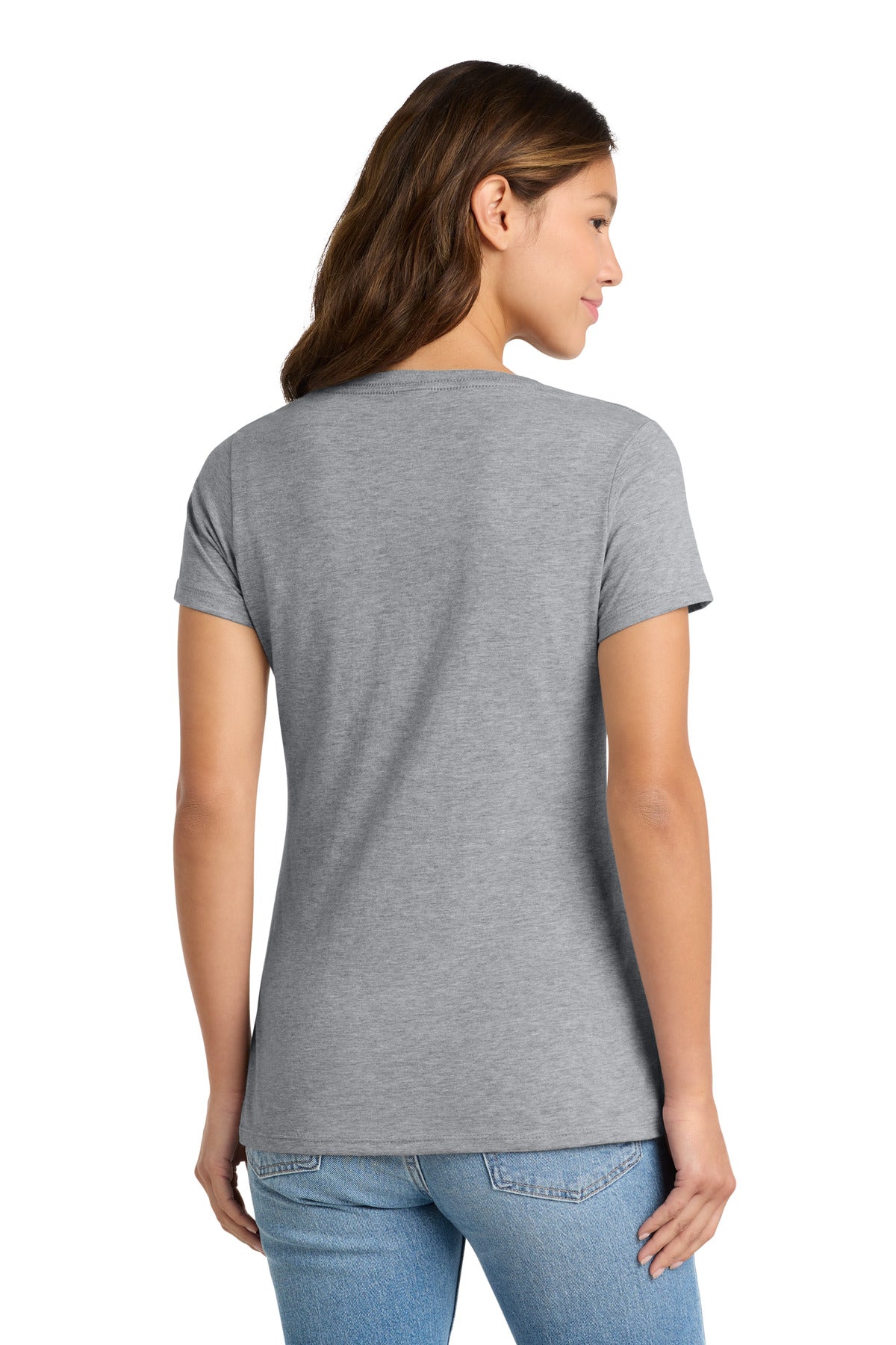 Athletic Hthr Port & Co Women's Fan Favorite V-Neck Tee. LPC450V