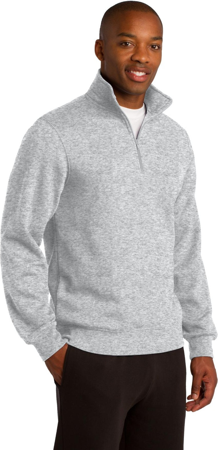 Athletic Hthr Sport-Tek 1/4-Zip Sweatshirt. ST253