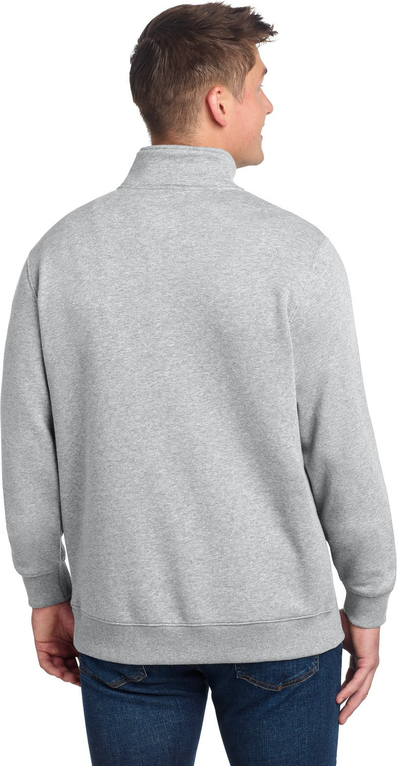 Athletic Hthr Sport-Tek 1/4-Zip Sweatshirt. ST253