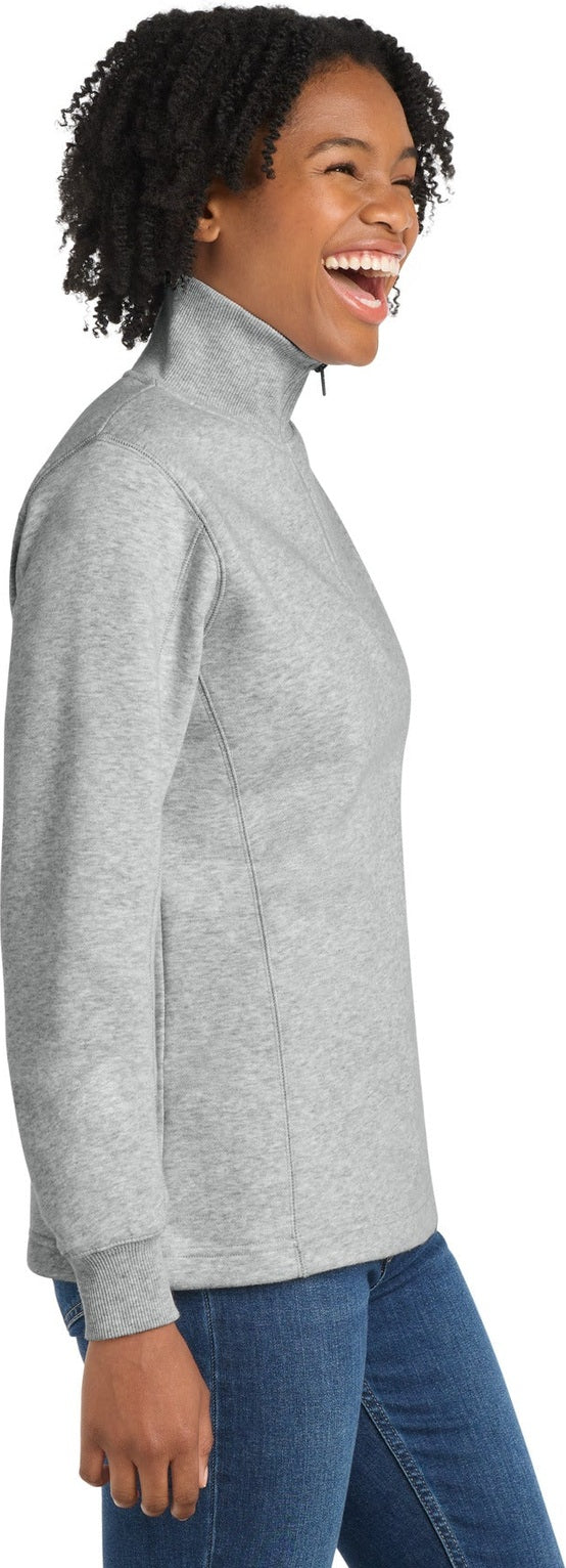 Athletic Hthr Sport-Tek Women's 1/4-Zip Sweatshirt. LST253