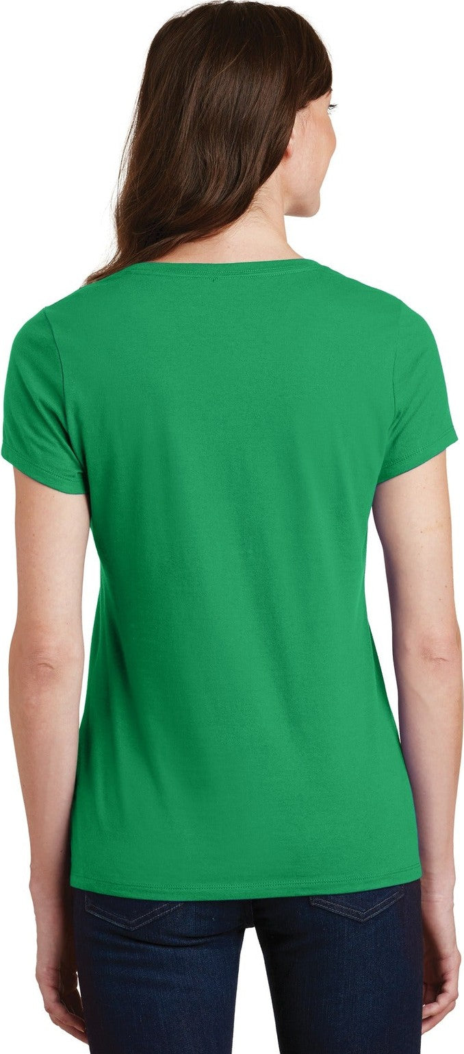 Athletic Kelly Port & Co Women's Fan Favorite V-Neck Tee. LPC450V