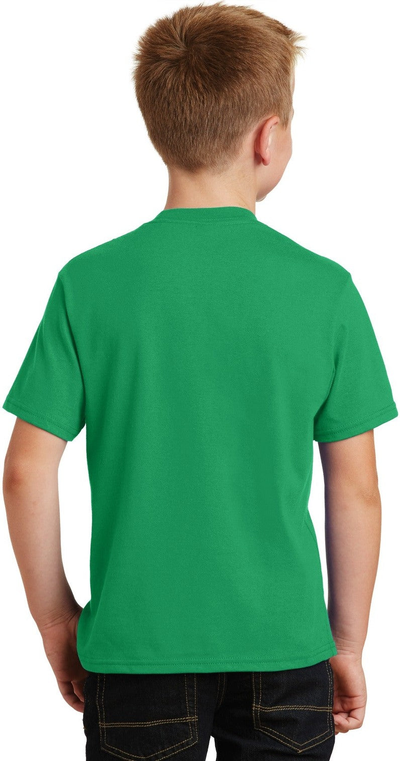 Athletic Kelly Port & Co Youth Fan Favorite Tee. PC450Y