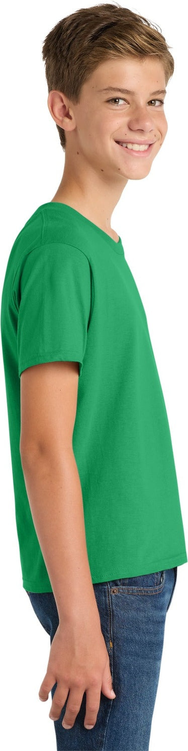 Athletic Kelly Port & Co Youth Fan Favorite Tee. PC450Y