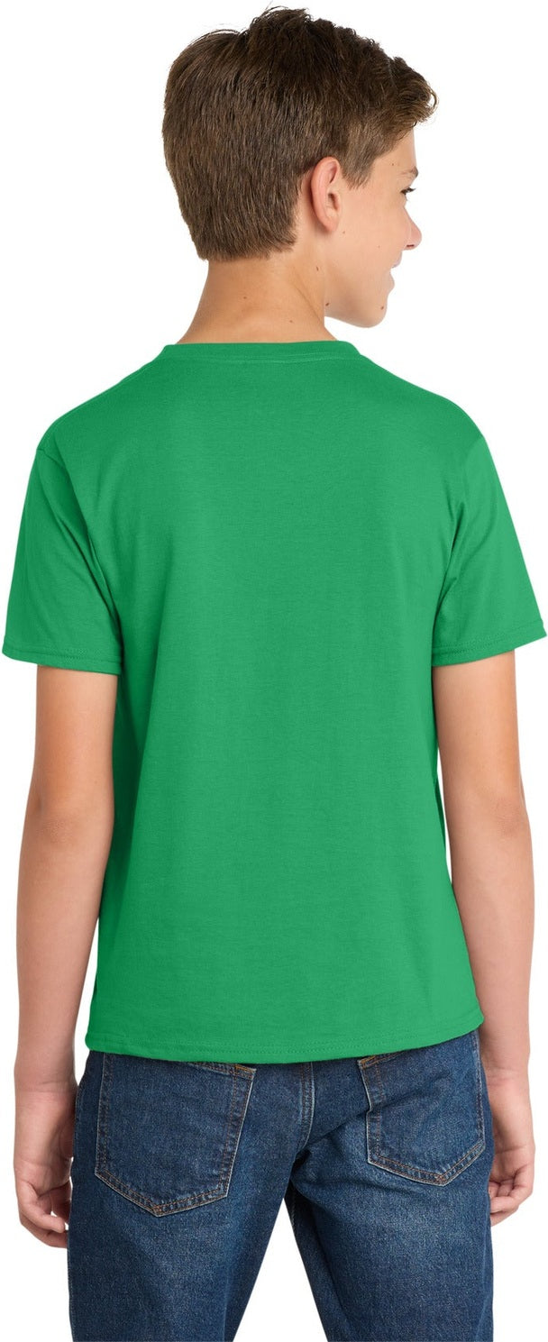 Athletic Kelly Port & Co Youth Fan Favorite Tee. PC450Y