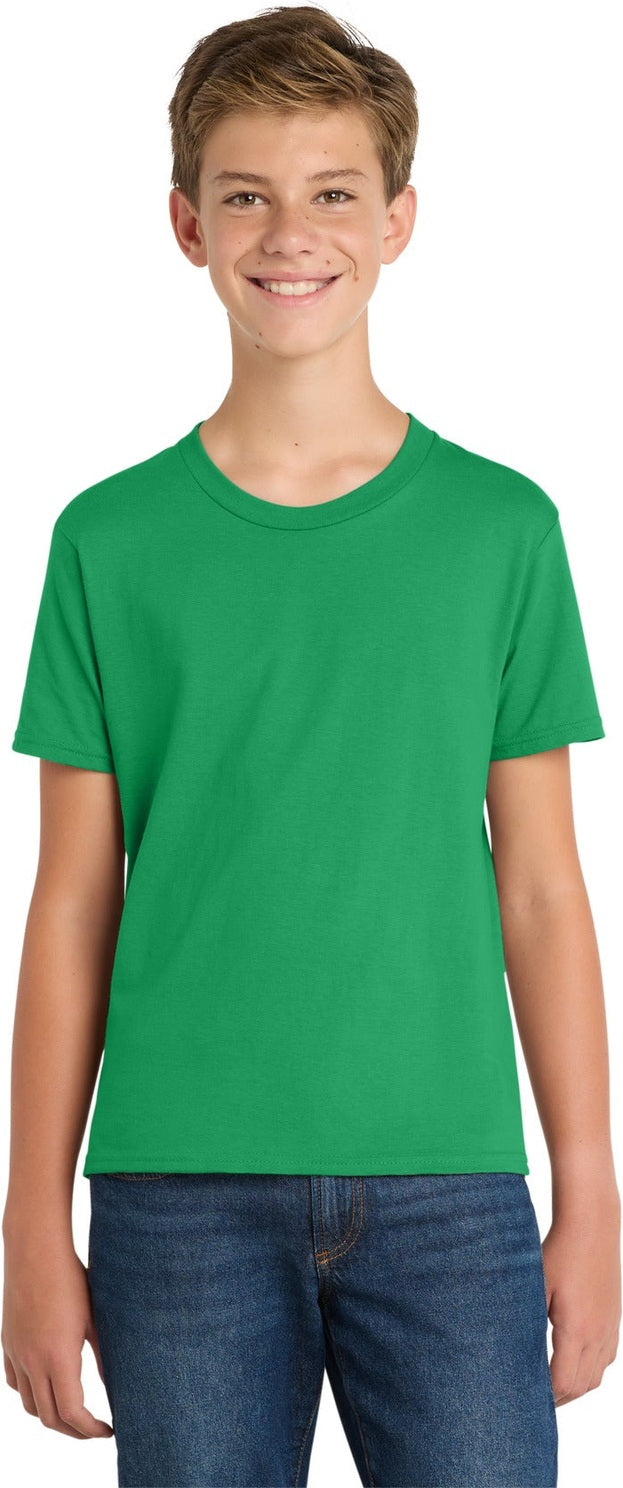 Athletic Kelly Port & Co Youth Fan Favorite Tee. PC450Y