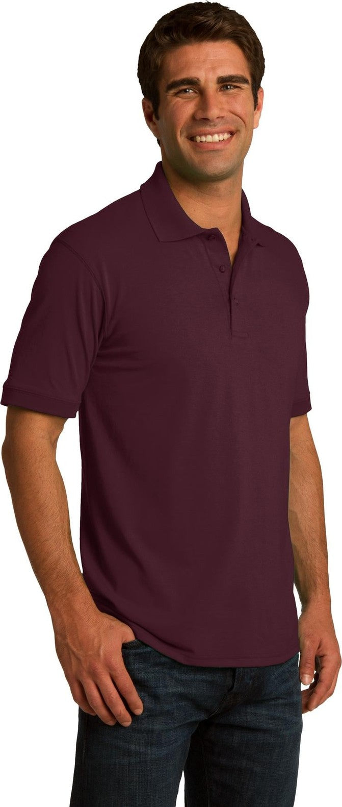 Athletic Marn Port & Co Core Blend Jersey Knit Polo. KP55