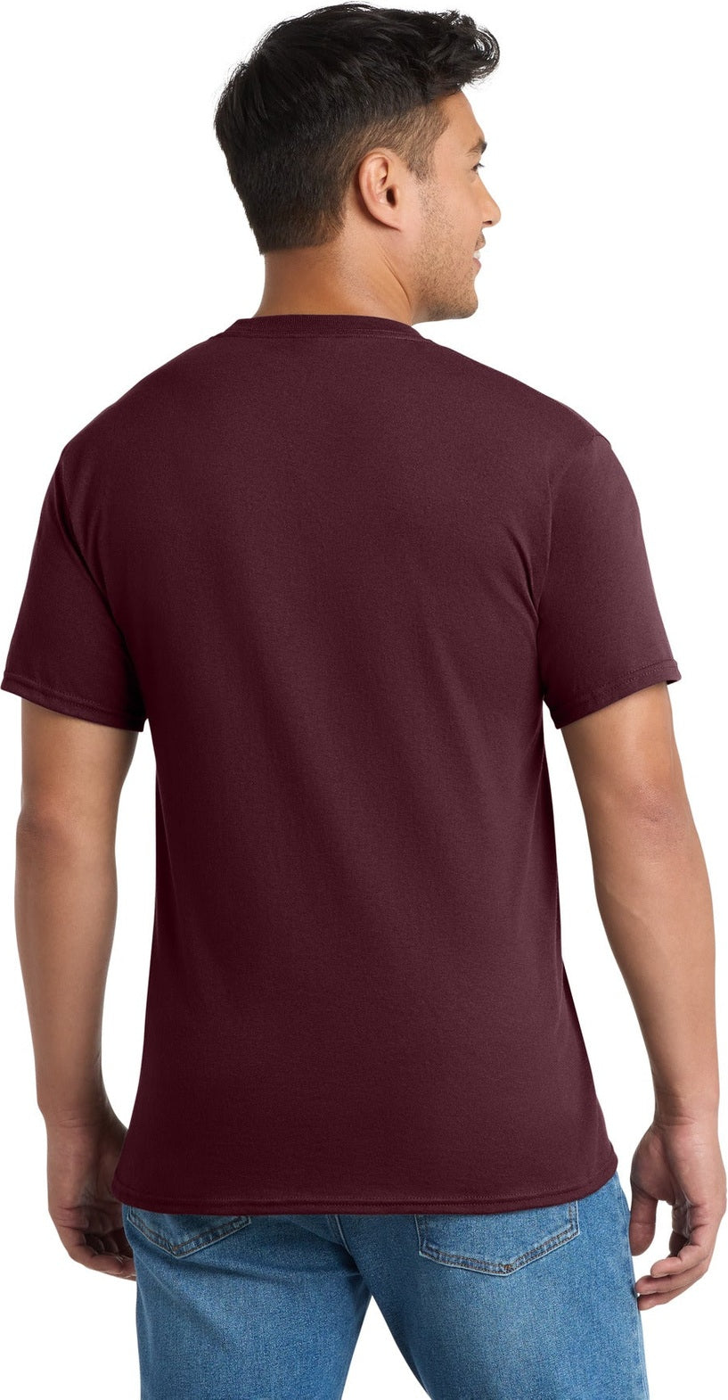 Athletic Marn Port & Co Tall Core Blend Pocket Tee. PC55PT
