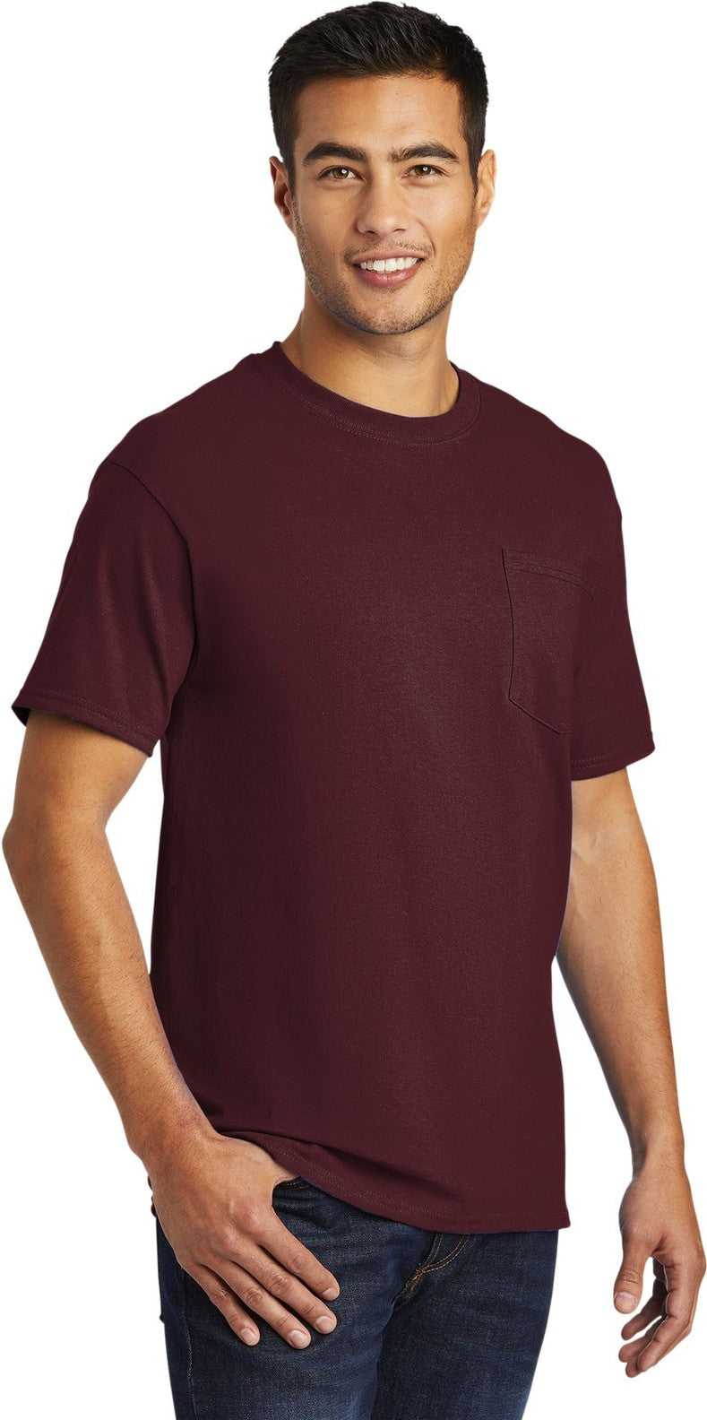 Athletic Marn Port & Co Tall Essential Pocket Tee. PC61PT