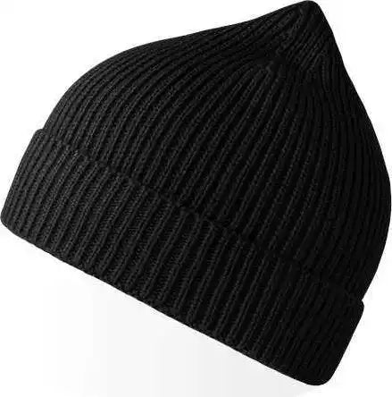 Atlantis Headwear Andy Sustainable Fine Rib Knit Beanie Black / Osfm