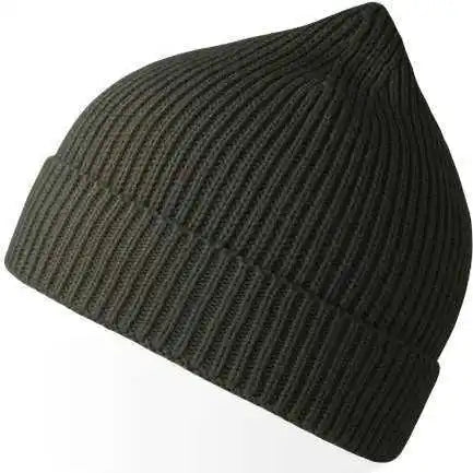 Atlantis Headwear Andy - Sustainable Fine Rib Knit Beanie - Olive - Osfm