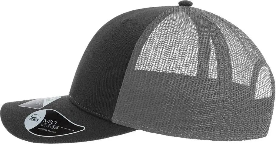 Atlantis Headwear Bryce Sustainable Trucker Cap - Black Dark Grey - Gray / one Size Fits Most