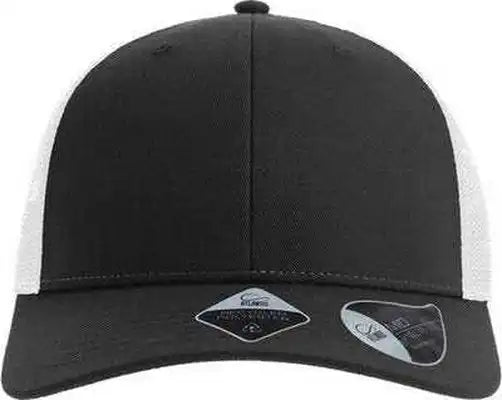 Atlantis Headwear Bryce Sustainable Trucker Cap - Black White - one Size Fits Most