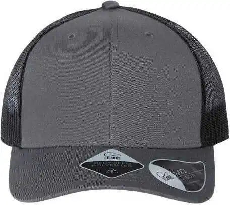 Atlantis Headwear Bryce Sustainable Trucker Cap - Dark Gray Black - one Size Fits Most