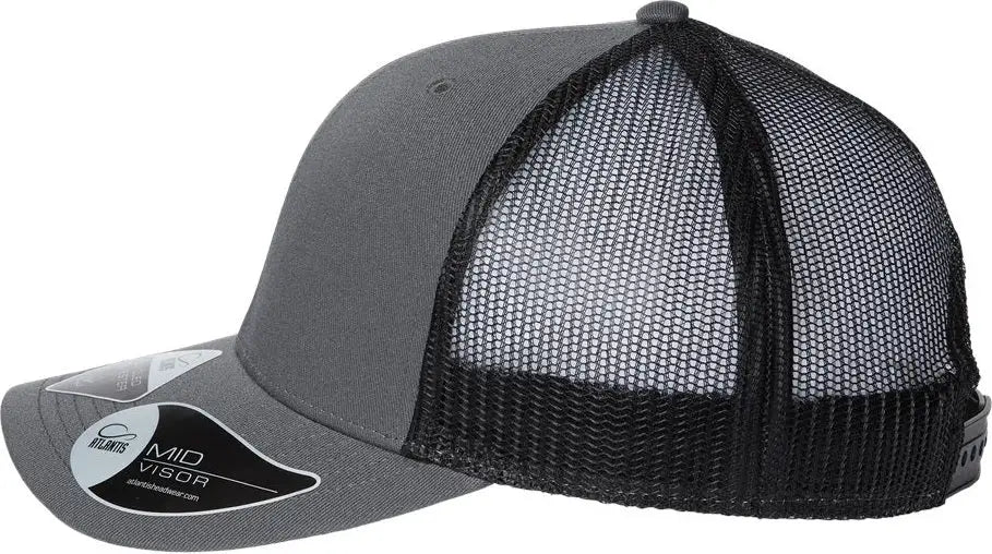 Atlantis Headwear Bryce Sustainable Trucker Cap - Dark Grey Black - Gray / one Size Fits Most