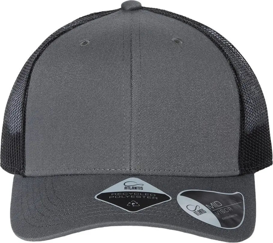 Atlantis Headwear Bryce Sustainable Trucker Cap - Dark Grey Black - Gray / one Size Fits Most