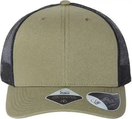 Atlantis Headwear Bryce Sustainable Trucker Cap - Olive Black - one Size Fits Most