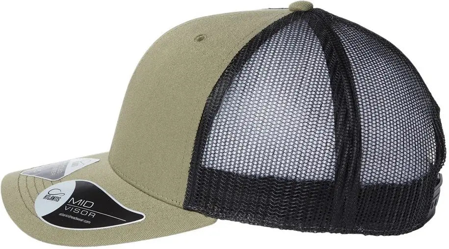 Atlantis Headwear Bryce Sustainable Trucker Cap - Olive Black
