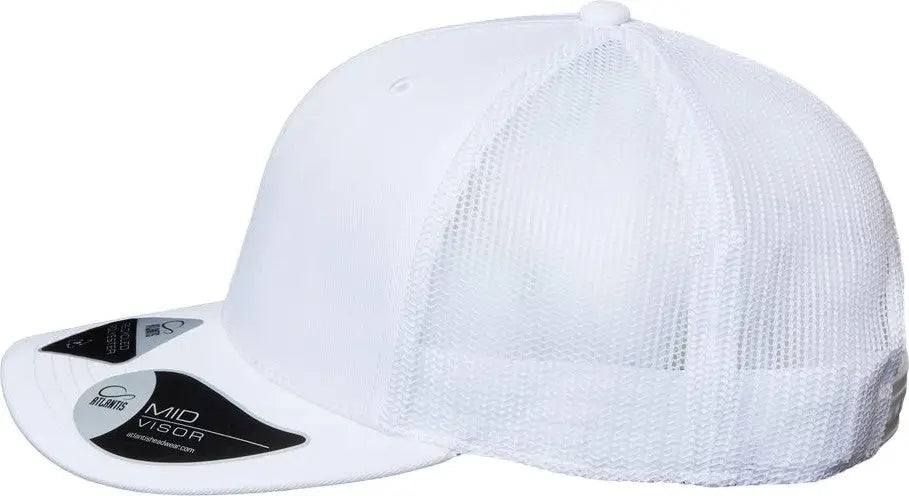 Atlantis Headwear Bryce Sustainable Trucker Cap - White - one Size Fits Most