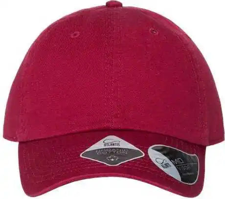 Atlantis Headwear Fraser Sustainable Dad Cap - Cardinal Red - one Size Fits Most
