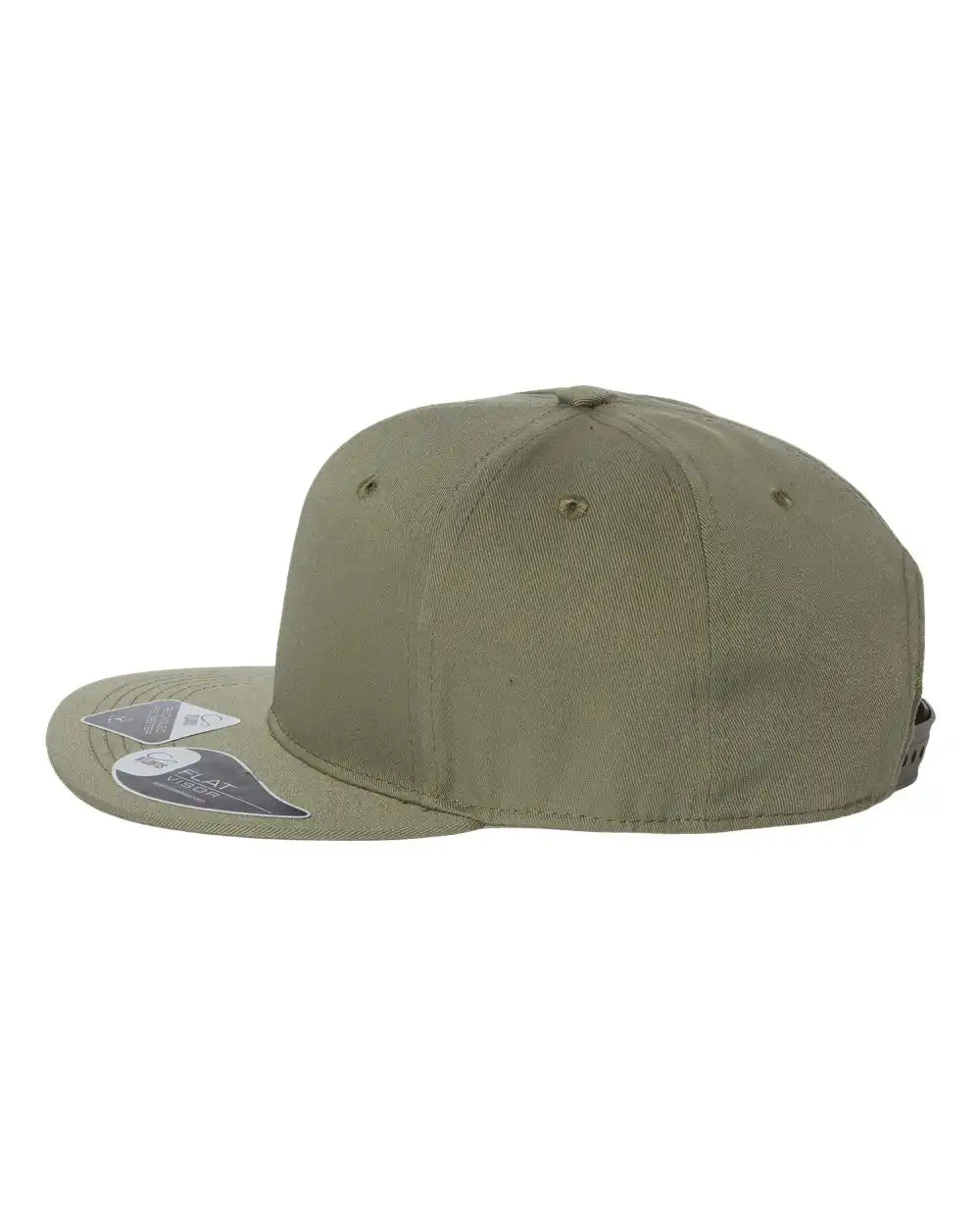 Atlantis Headwear James Sustainable Flat Bill Cap - Olive - Adjustable