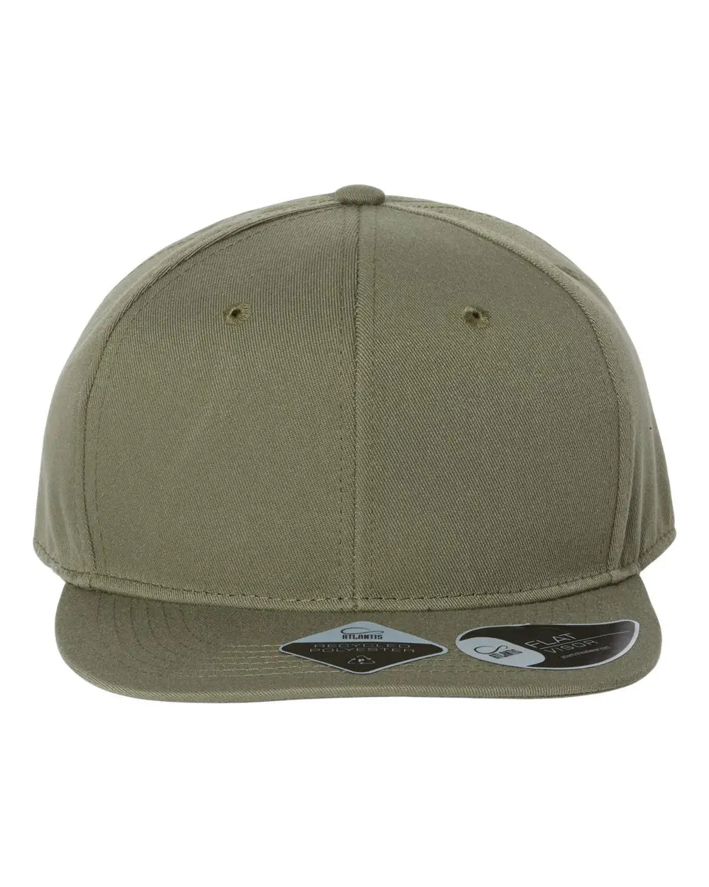 Atlantis Headwear James Sustainable Flat Bill Cap - Olive - one Size Fits Most
