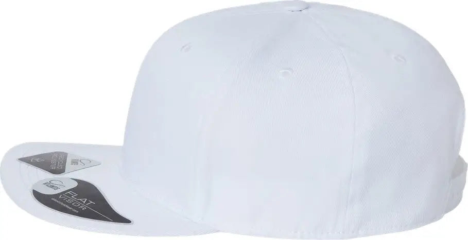 Atlantis Headwear James Sustainable Flat Bill Cap - White - one Size Fits Most