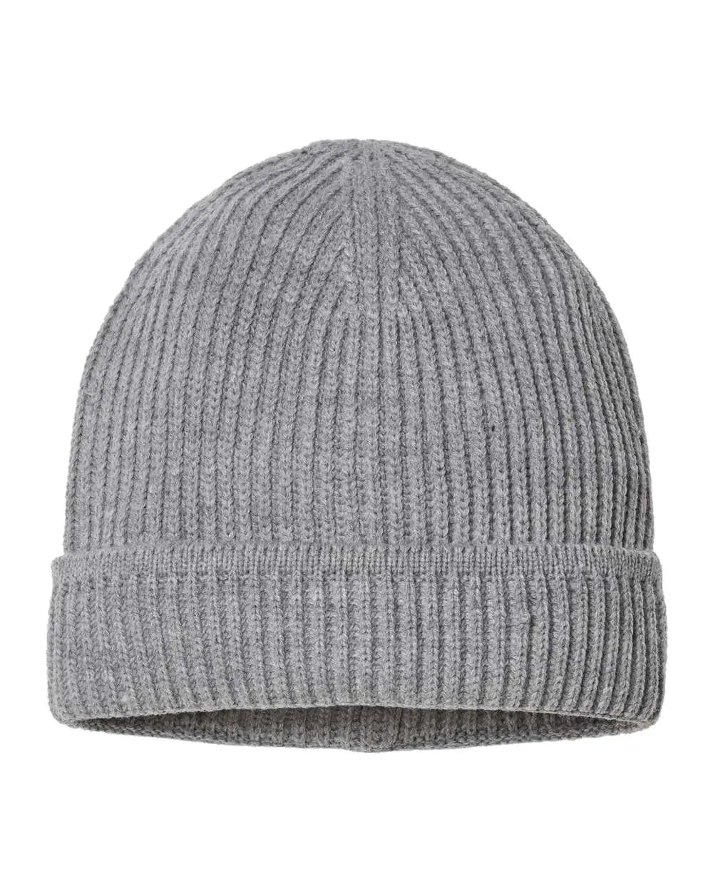 Atlantis Headwear Maple Sustainable Finish Edge Cuffed Beanie - Light Grey Melange - Gray / one Size Fits Most