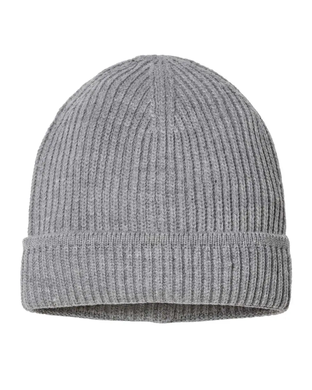 Atlantis Headwear Maple Sustainable Finish Edge Cuffed Beanie - Light Grey Melange - Gray / one Size Fits Most