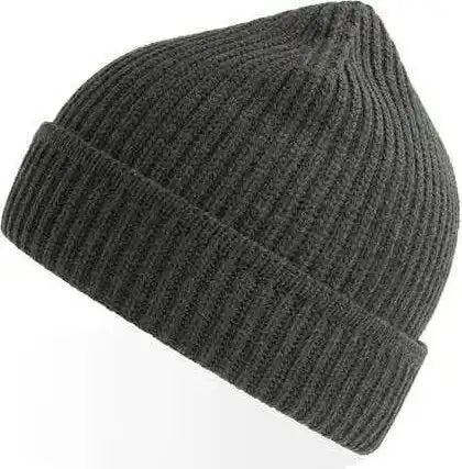 Atlantis Headwear Maple - Sustainable Finish Edge Knit Beanie - Dark Gray - Osfm
