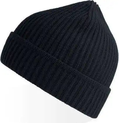 Atlantis Headwear Maple - Sustainable Finish Edge Knit Beanie - Navy - Osfm