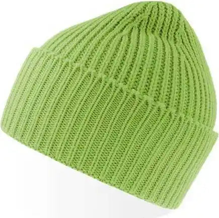 Atlantis Headwear Oak Sustainable Chunky Rib Knit Beanie Acid Green Lime / Osfm