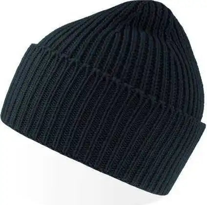 Atlantis Headwear Oak - Sustainable Chunky Rib Knit Beanie - Navy - Osfm