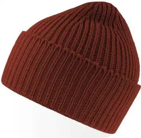 Atlantis Headwear Oak - Sustainable Chunky Rib Knit Beanie - Rusty - Brown / Osfm