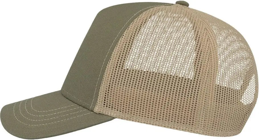 Atlantis Headwear Rapper Sustainable Canvas Cap - Olive Green Khaki - one Size Fits Most