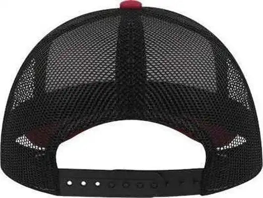 Atlantis Headwear Rapper Sustainable Canvas Cap - White Burgundy Black - Maroon / one Size Fits Most