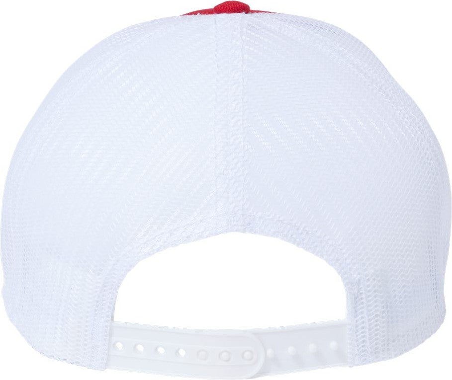 Atlantis Headwear Reth Sustainable Recy Three Trucker Cap - Red White - one Size Fits Most