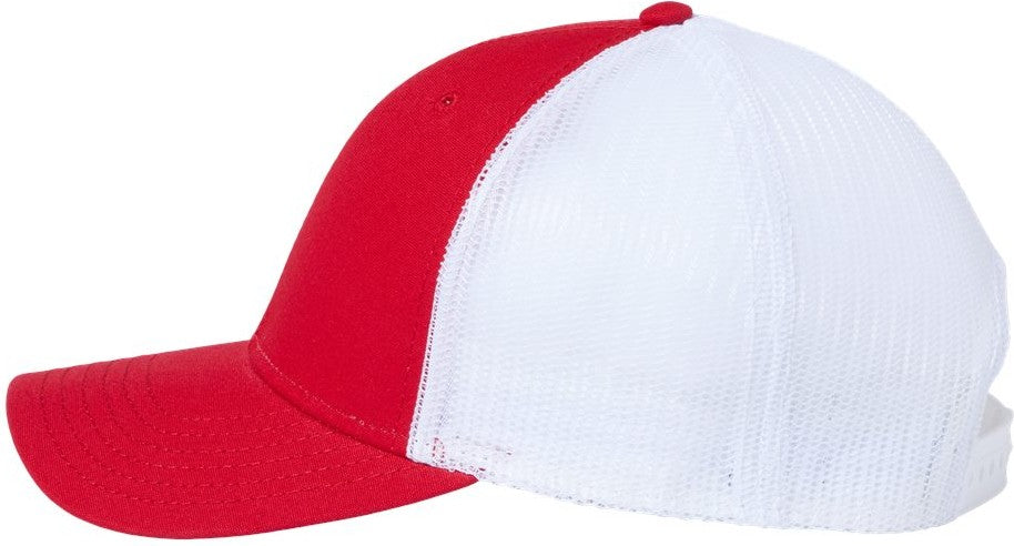 Atlantis Headwear Reth Sustainable Recy Three Trucker Cap - Red White - one Size Fits Most